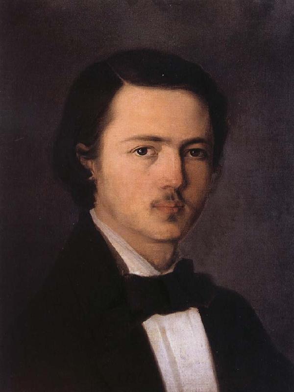 Nicolae Grigorescu Self Portrait oil painting image